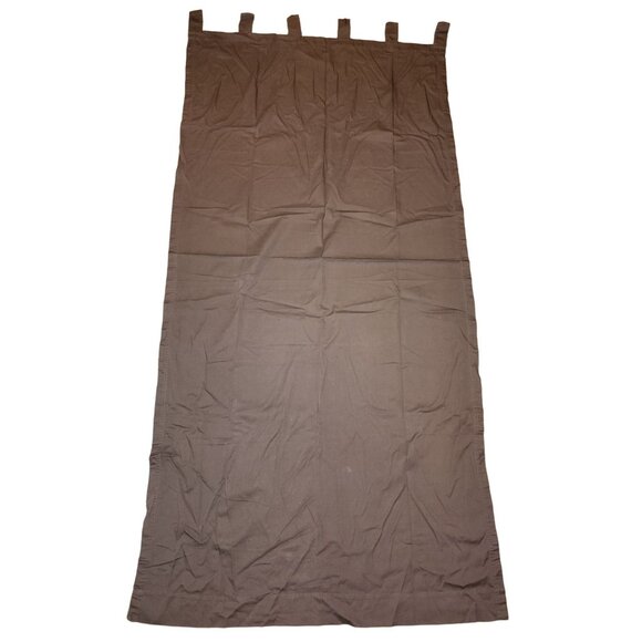 Set of 2 Springs Global 100% Cotton Brown Canvas Like Curtain Panels 80"x84" - Picture 1 of 4